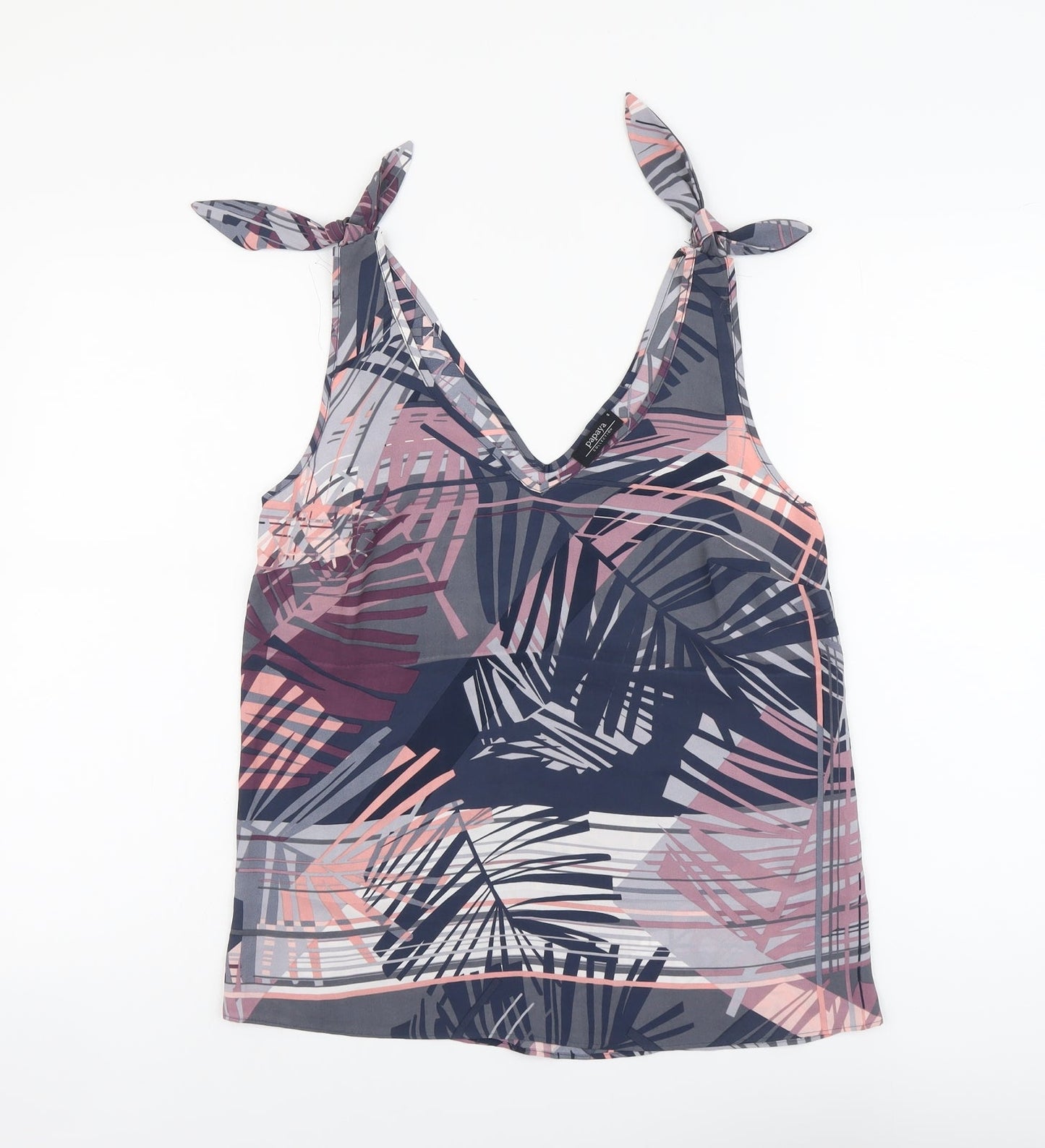 Womens UK Size 8 Papaya Multicoloured Basic Tank