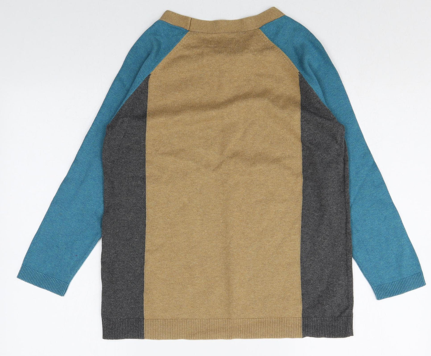 Howies Womens Multicoloured Round Neck Cotton Pullover Jumper Size S - Coulorblock