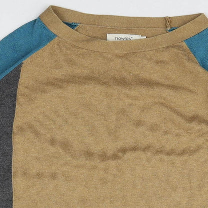 Howies Womens Multicoloured Round Neck Cotton Pullover Jumper Size S - Coulorblock