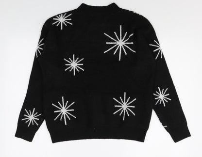Womens UK Size S Marks and Spencer Black Pullover Jumper