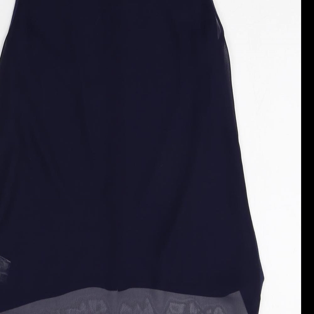 Atmosphere Womens Purple Floral Polyester Basic Button-Up Size 12 Collared