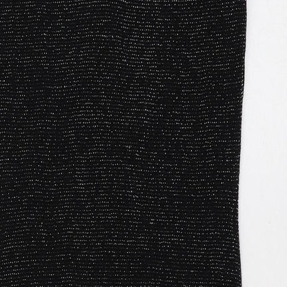 Wallis Womens Black Nylon A-Line Size 12 Round Neck Pullover