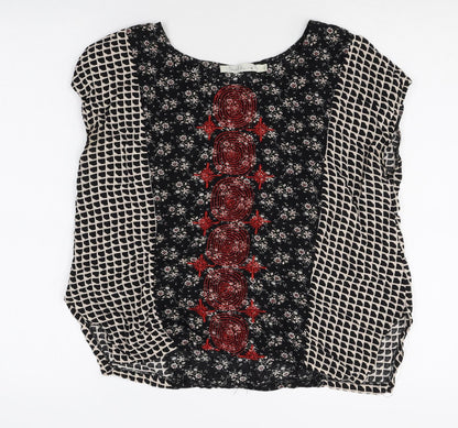 Womens UK Size L Solitaire Multicoloured Basic Blouse