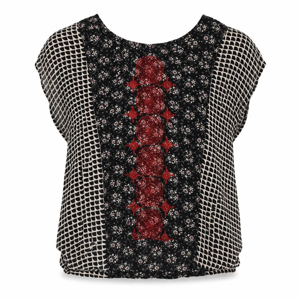 Womens UK Size L Solitaire Multicoloured Basic Blouse