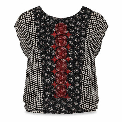 Womens UK Size L Solitaire Multicoloured Basic Blouse