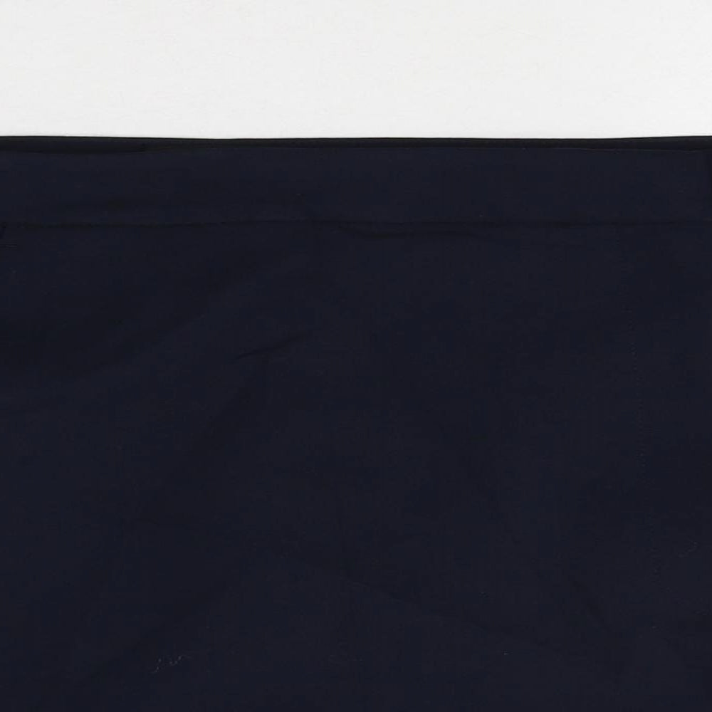 Marks and Spencer Womens Blue Polyester Hot Pants Shorts Size 24 Regular Zip