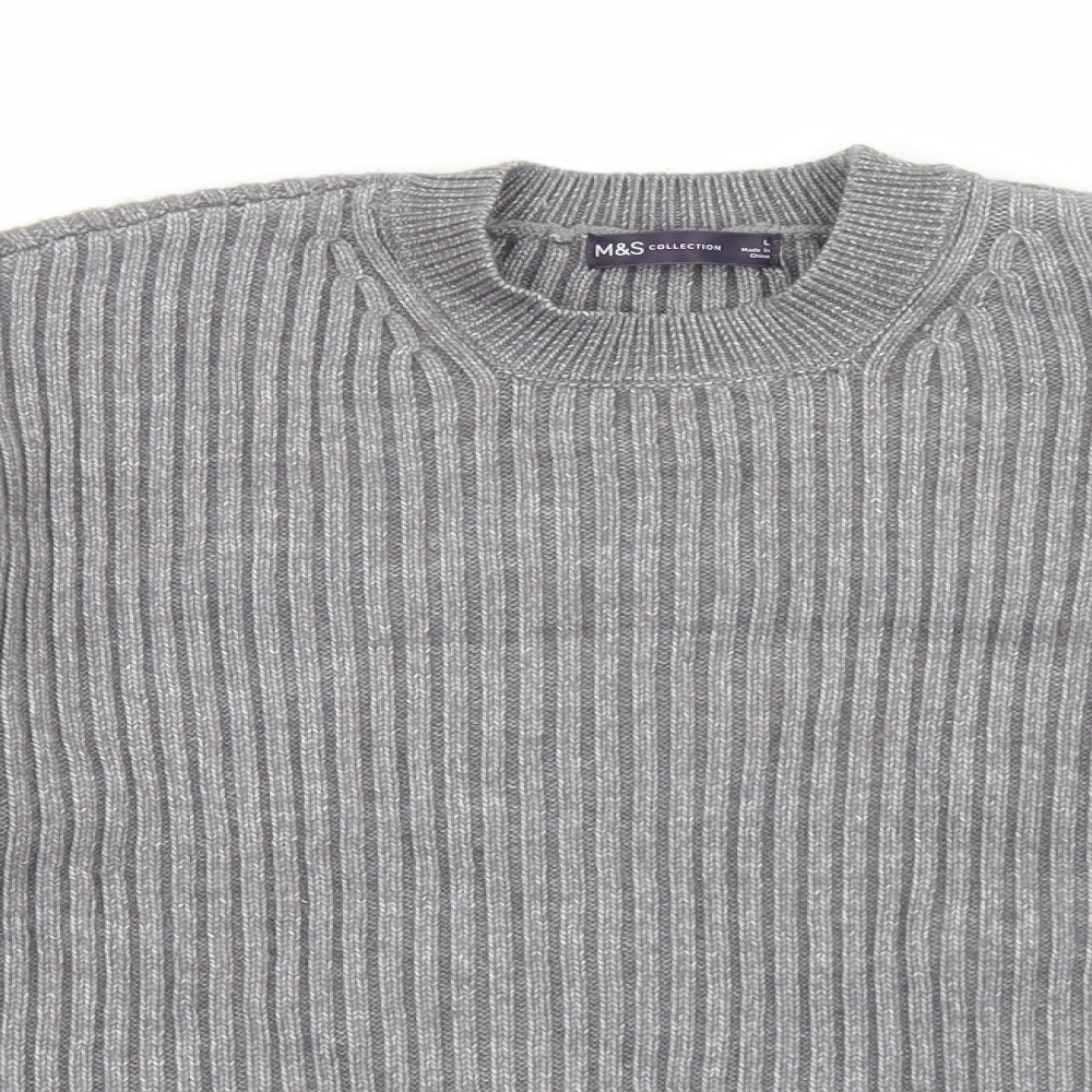 Womens UK Size L Marks and Spencer Grey Pullover Jumper