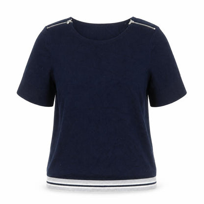 Womens UK Size M Debenhams Blue Basic T-Shirt