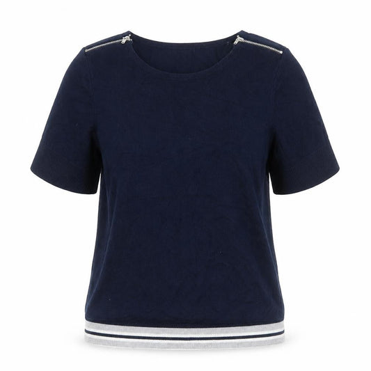 Womens UK Size M Debenhams Blue Basic T-Shirt