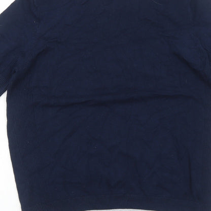 Womens UK Size M Debenhams Blue Basic T-Shirt