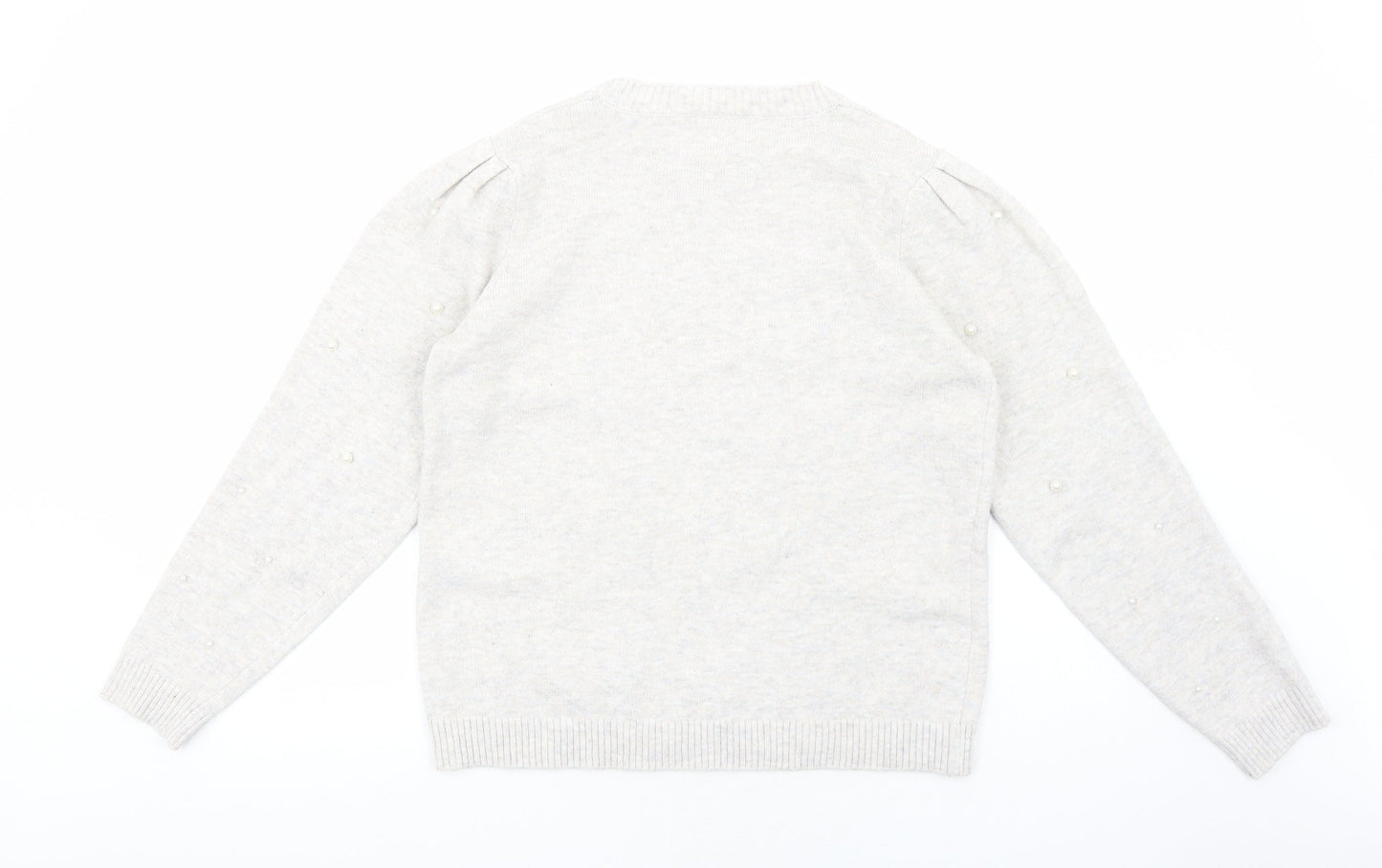 Womens UK Size L Preworn Grey Pullover Jumper