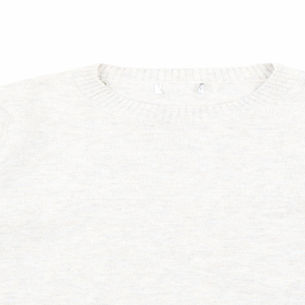 Womens UK Size L Preworn Grey Pullover Jumper