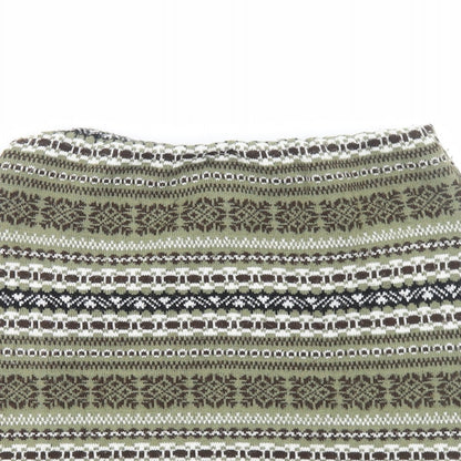Parisian Collection Womens Green Geometric Acrylic Straight & Pencil Skirt Size S