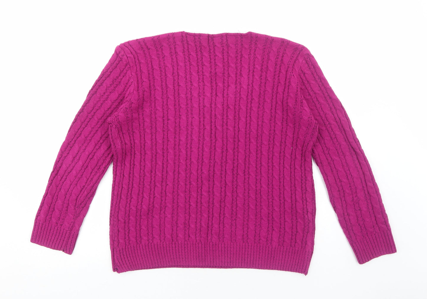 Womens UK Size M CHIC Pink Pullover Jumper