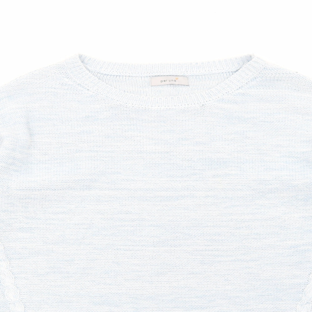 Womens UK Size 12 Marks and Spencer Blue Pullover Jumper