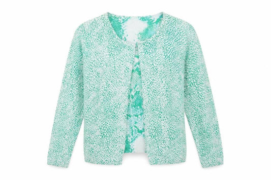 Womens UK Size M Sandwich Green Cardigan Jumper