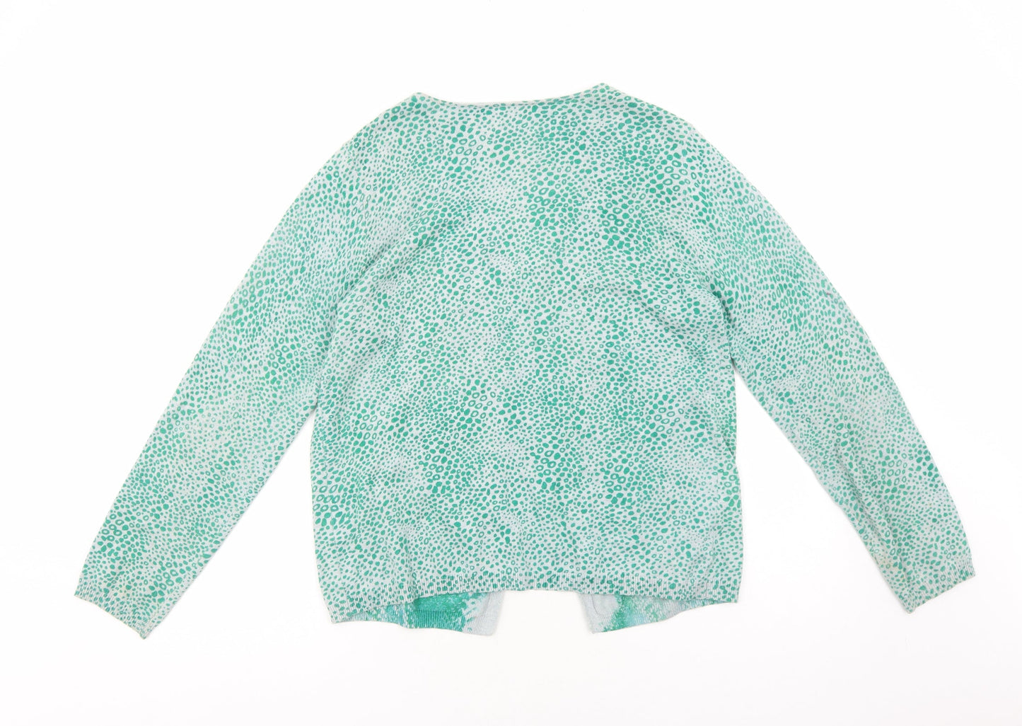 Womens UK Size M Sandwich Green Cardigan Jumper
