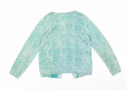 Womens UK Size M Sandwich Green Cardigan Jumper