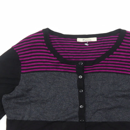 Womens UK Size S Precis Purple Cardigan Jumper