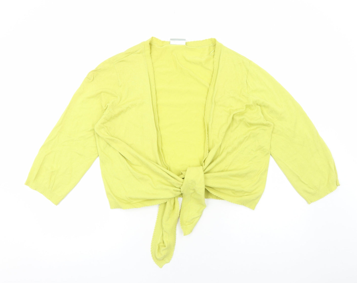 Womens UK Size XL Wallis Yellow Cardigan Jumper
