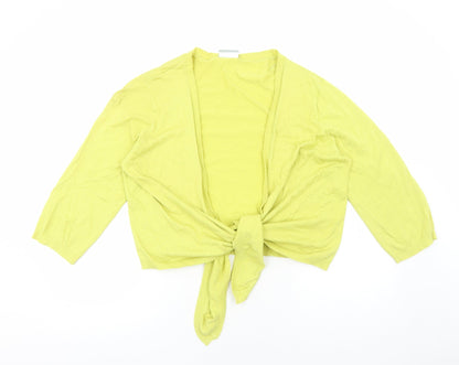 Womens UK Size XL Wallis Yellow Cardigan Jumper
