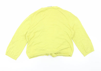 Womens UK Size XL Wallis Yellow Cardigan Jumper