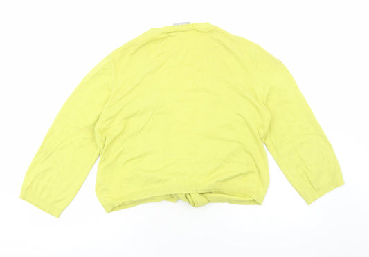 Womens UK Size XL Wallis Yellow Cardigan Jumper