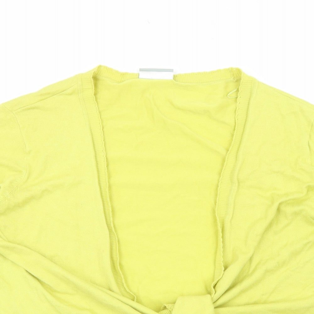 Womens UK Size XL Wallis Yellow Cardigan Jumper
