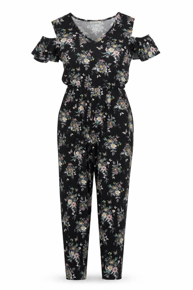 Womens UK Size XS Oasis One-Piece Black Jumpsuit