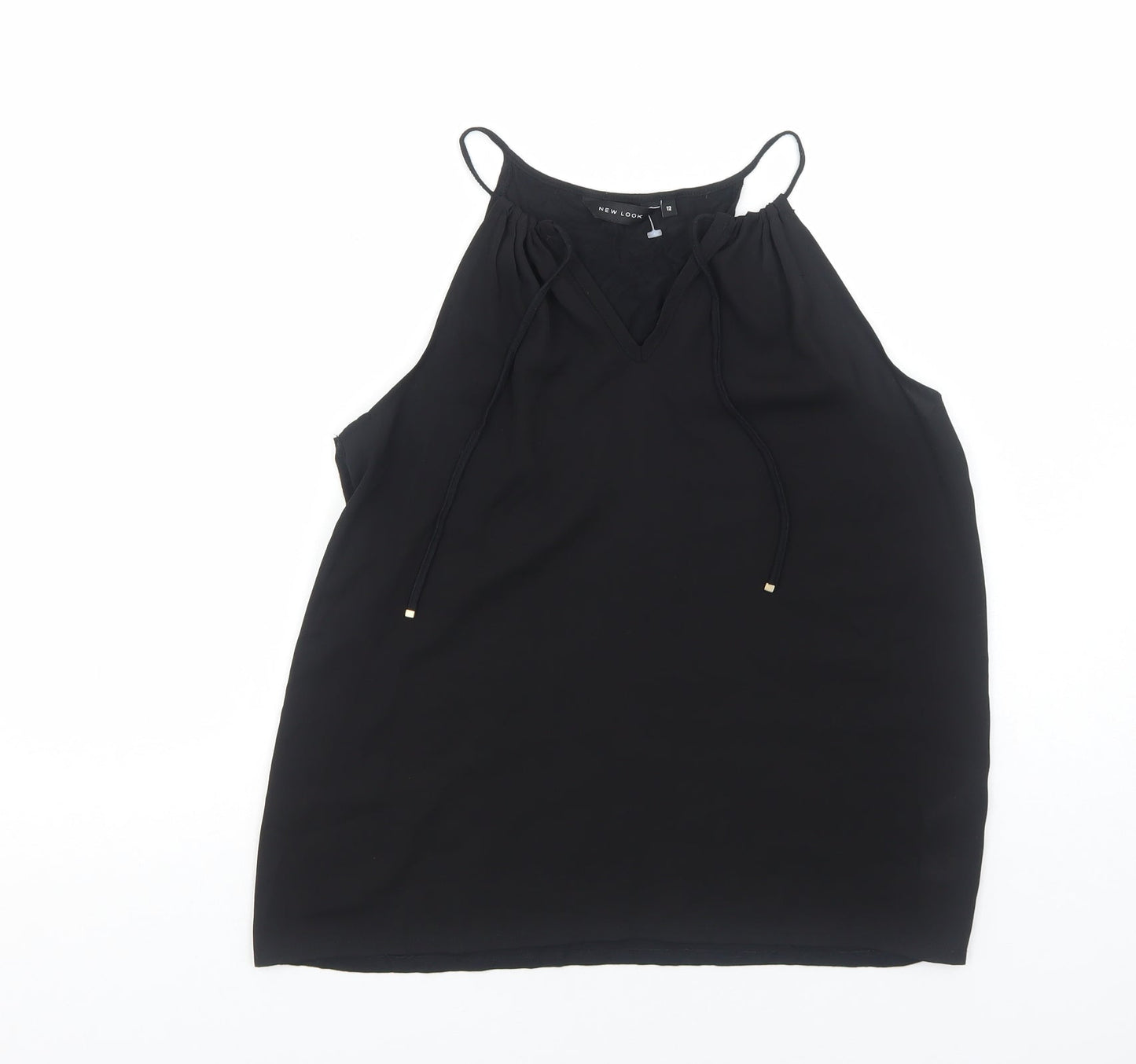 Womens UK Size 12 New Look Black Basic Tank