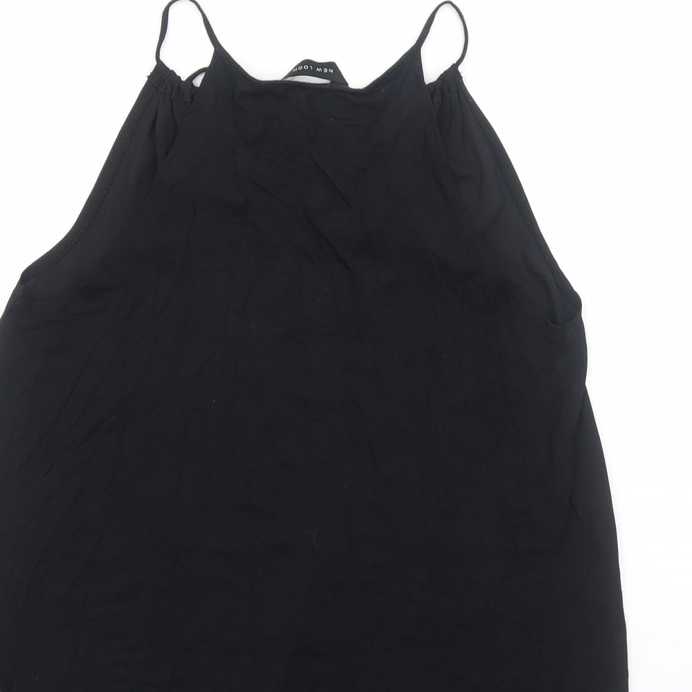 Womens UK Size 12 New Look Black Basic Tank