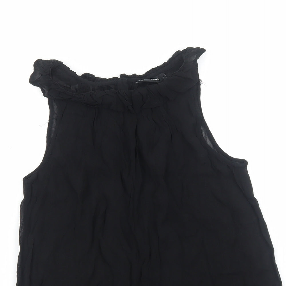 Womens UK Size 12 NEXT Black Basic Tank