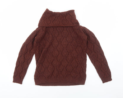 Womens UK Size 10 ANNE WEYBURN Brown Pullover Jumper