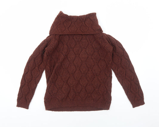 Womens UK Size 10 ANNE WEYBURN Brown Pullover Jumper