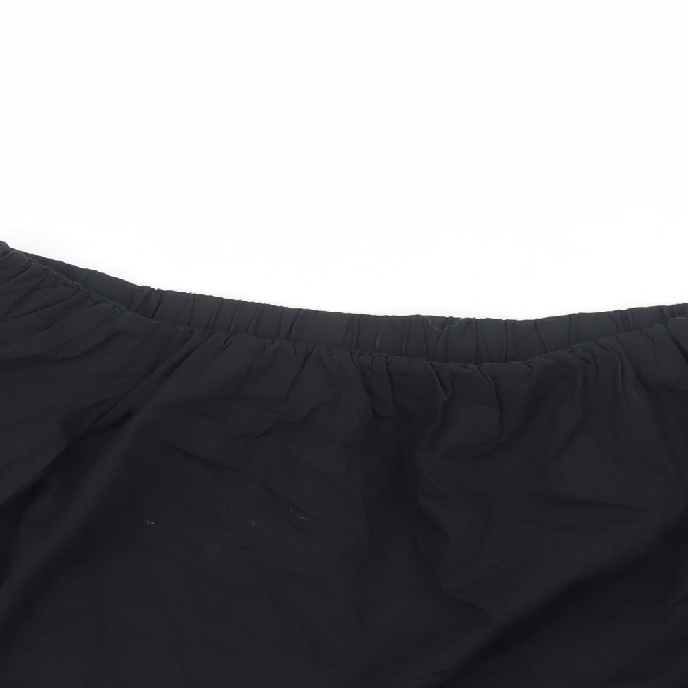 Womens UK Size 10 ASOS Black Cropped Blouse