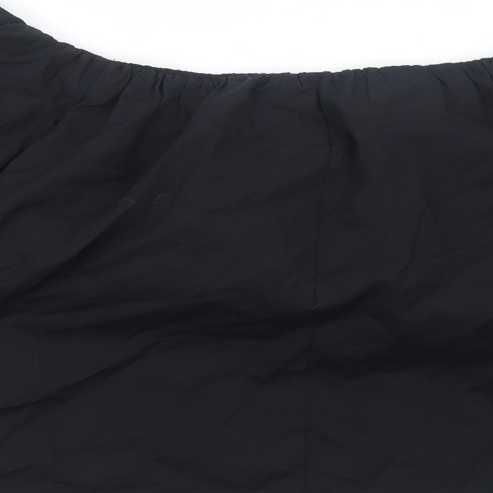 Womens UK Size 10 ASOS Black Cropped Blouse