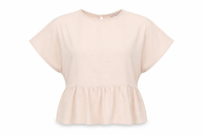 Womens UK Size 6 New Look Pink Cropped T-Shirt