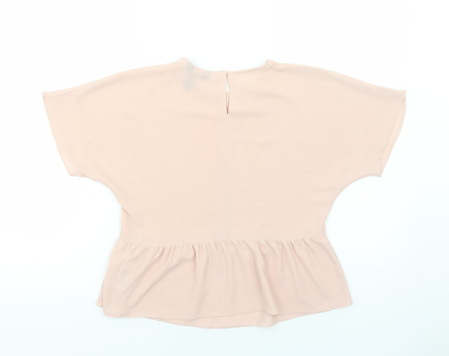 Womens UK Size 6 New Look Pink Cropped T-Shirt