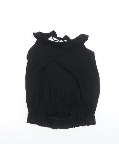 Preworn Womens Black Viscose Basic Tank Size M Halter