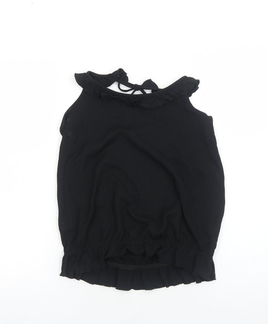 Preworn Womens Black Viscose Basic Tank Size M Halter