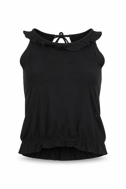 Preworn Womens Black Viscose Basic Tank Size M Halter