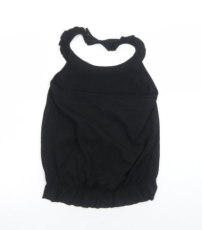 Preworn Womens Black Viscose Basic Tank Size M Halter