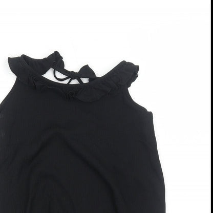 Preworn Womens Black Viscose Basic Tank Size M Halter