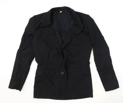 Womens UK Size 10 Preworn Regular Black Blazer