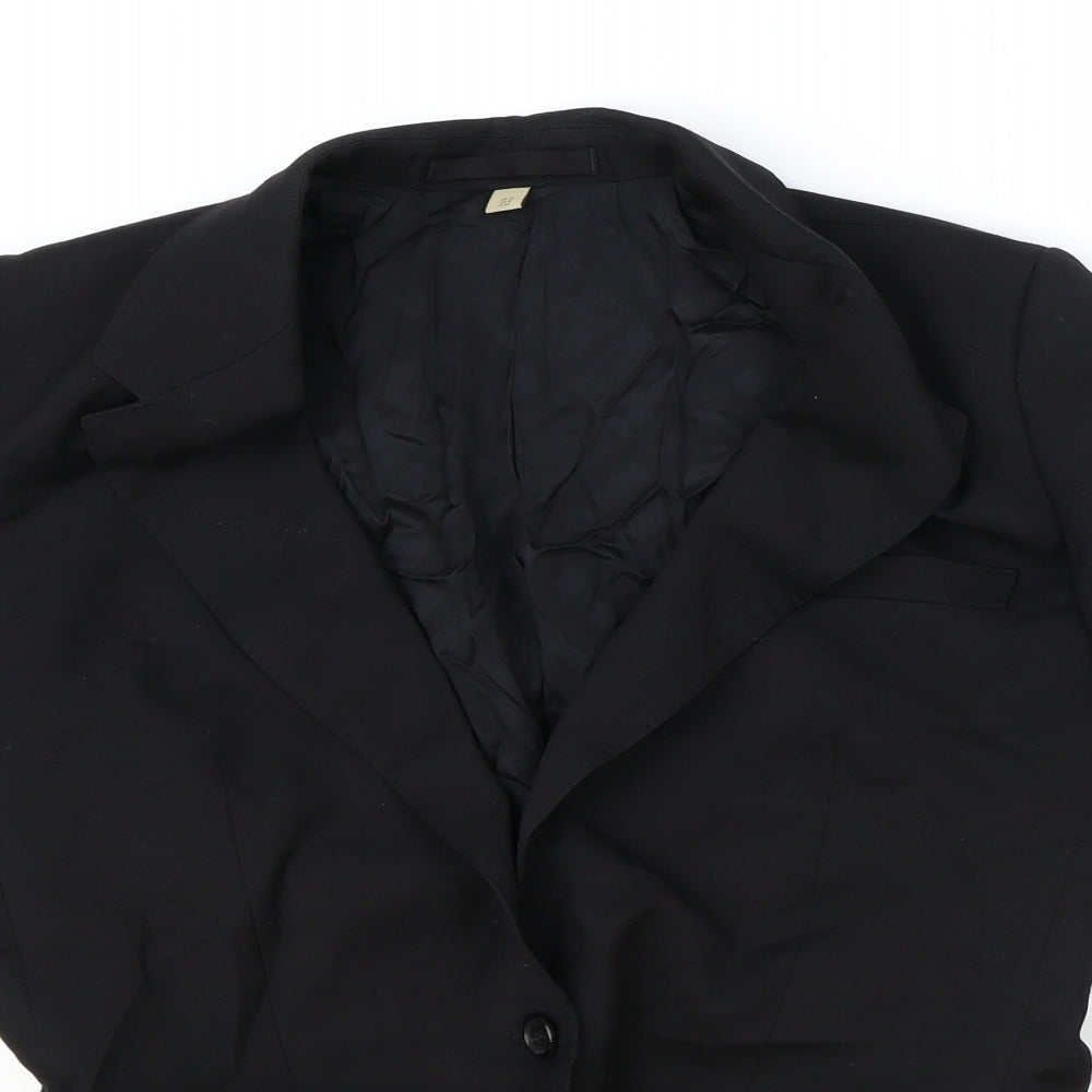 Womens UK Size 10 Preworn Regular Black Blazer