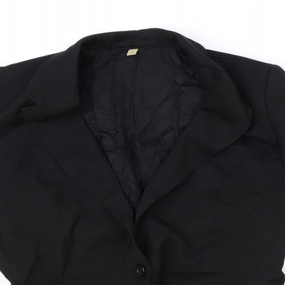 Womens UK Size 10 Preworn Regular Black Blazer