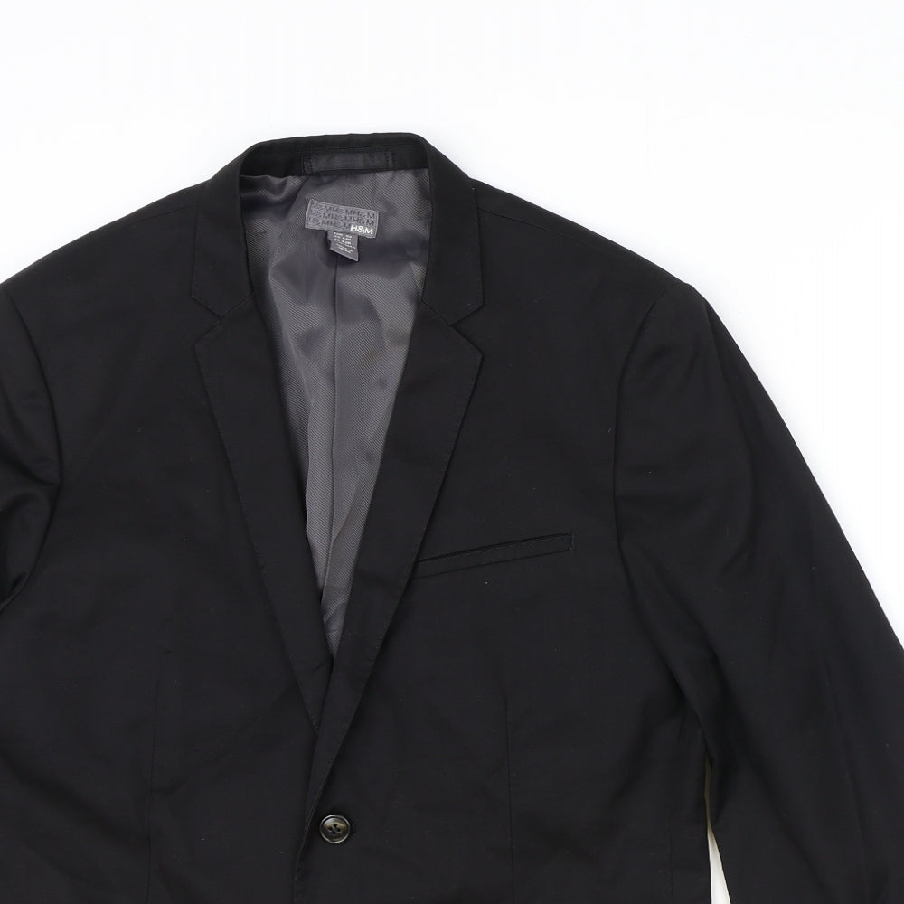 Mens UK Size 42 H&M Regular Black Suit Jacket