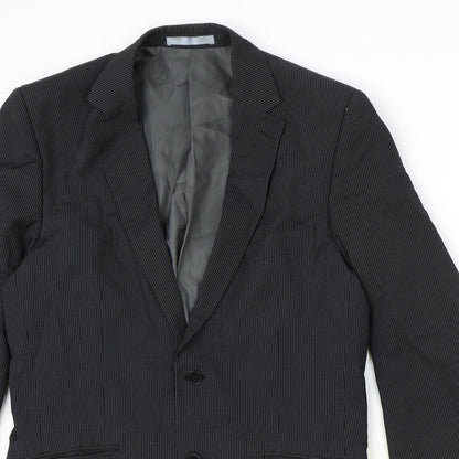 Mens UK Size 40 Burton Regular Black Suit Jacket