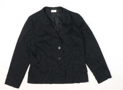Womens UK Size 14 Essentials Regular Black Blazer