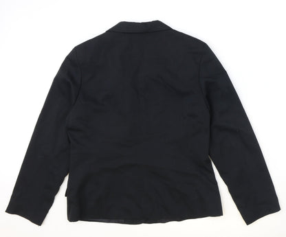 Womens UK Size 14 Essentials Regular Black Blazer